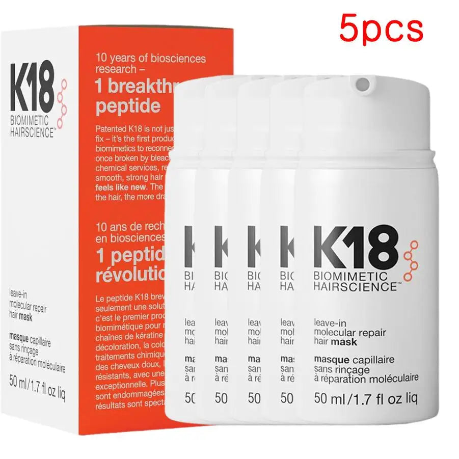 5/1pcs K18 Leave-In Molecular Repair Hair Mask Softens Restores Damaged Hair Deep Keratin Treatment for Hair and Scalp Hair Car