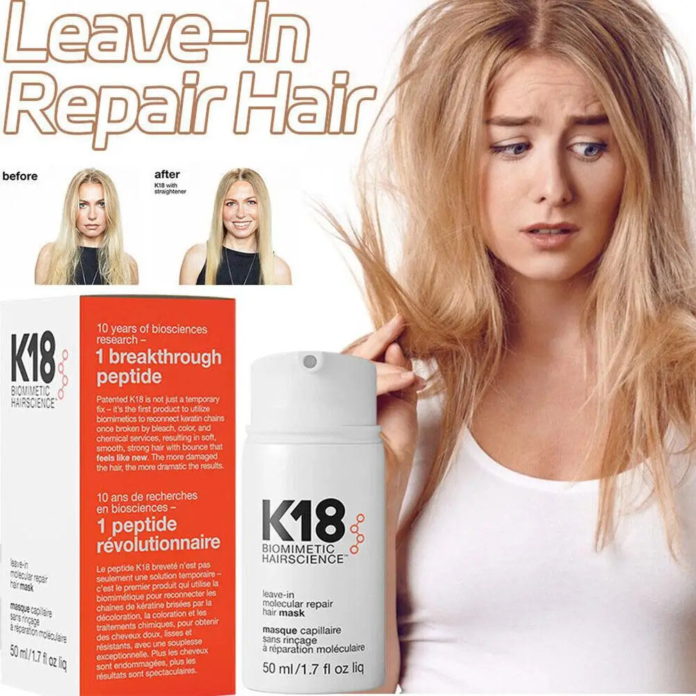 5/1pcs K18 Leave-In Molecular Repair Hair Mask Softens Restores Damaged Hair Deep Keratin Treatment for Hair and Scalp Hair Car